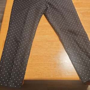Liz Claiborne Emma Polka Dot Black Ankle Pants size 6
